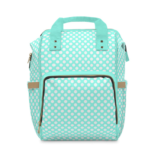 Pastel Polka Dot Diaper Backpack - Stylish & Multifunctional Baby Bag with Polka Dot Patterns, Perfect for Trendy Parents