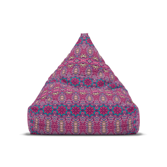 Mandala Bean Bag Chair Cover - Premium Polyester, Secure Zipper, 2 Sizes, Bohemian Design