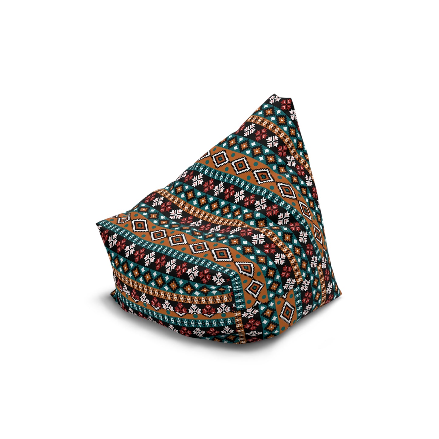 Aztec Bean Bag Chair Cover - Durable Polyester, Locking Zipper, 2 Sizes