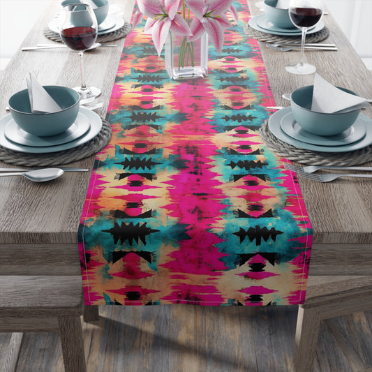 Aztec-Inspired Table Runner - Bold Patterns, Cotton Twill or Polyester - Ideal for Home Decor & Unique Gifts