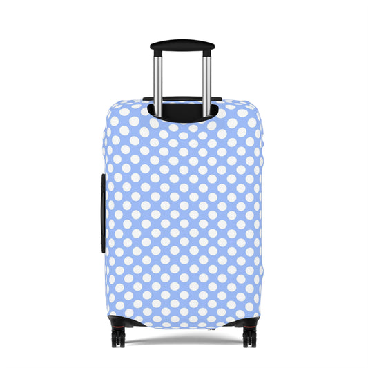 Blue Polka Dot Luggage Cover - Pastel Polka Dot Suitcase Cover