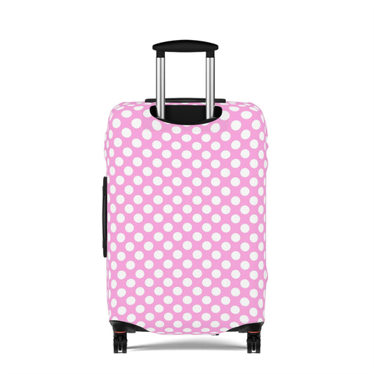 Pink Polka Dot Luggage Cover - Pastel Polka Dot Suitcase Cover