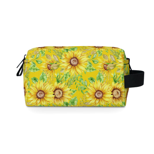 Sunflower Toiletry Bag | Cheerful & Durable Organizer | Water-Resistant for Travel, Camping, College