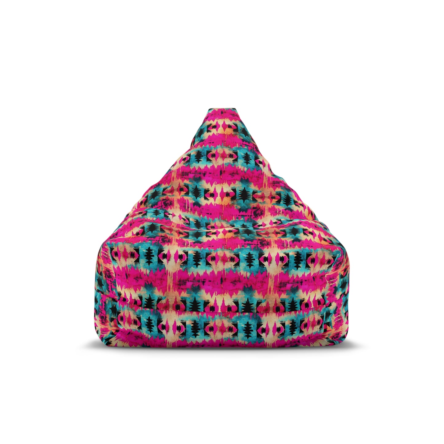 Aztec Bean Bag Chair Cover - Durable Polyester, Locking Zipper, 2 Sizes