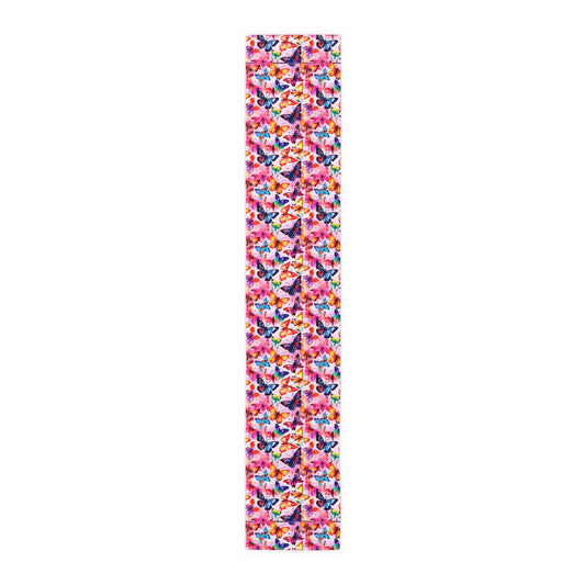 Butterfly Table Runner - Vibrant Patterns, Cotton Twill or Polyester - Perfect for Home Decor & Unique Gifts