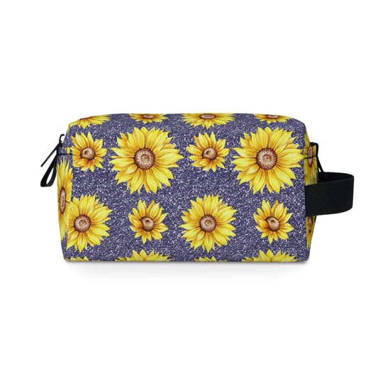 Sunflower Toiletry Bag | Cheerful & Durable Organizer | Water-Resistant for Travel, Camping, College