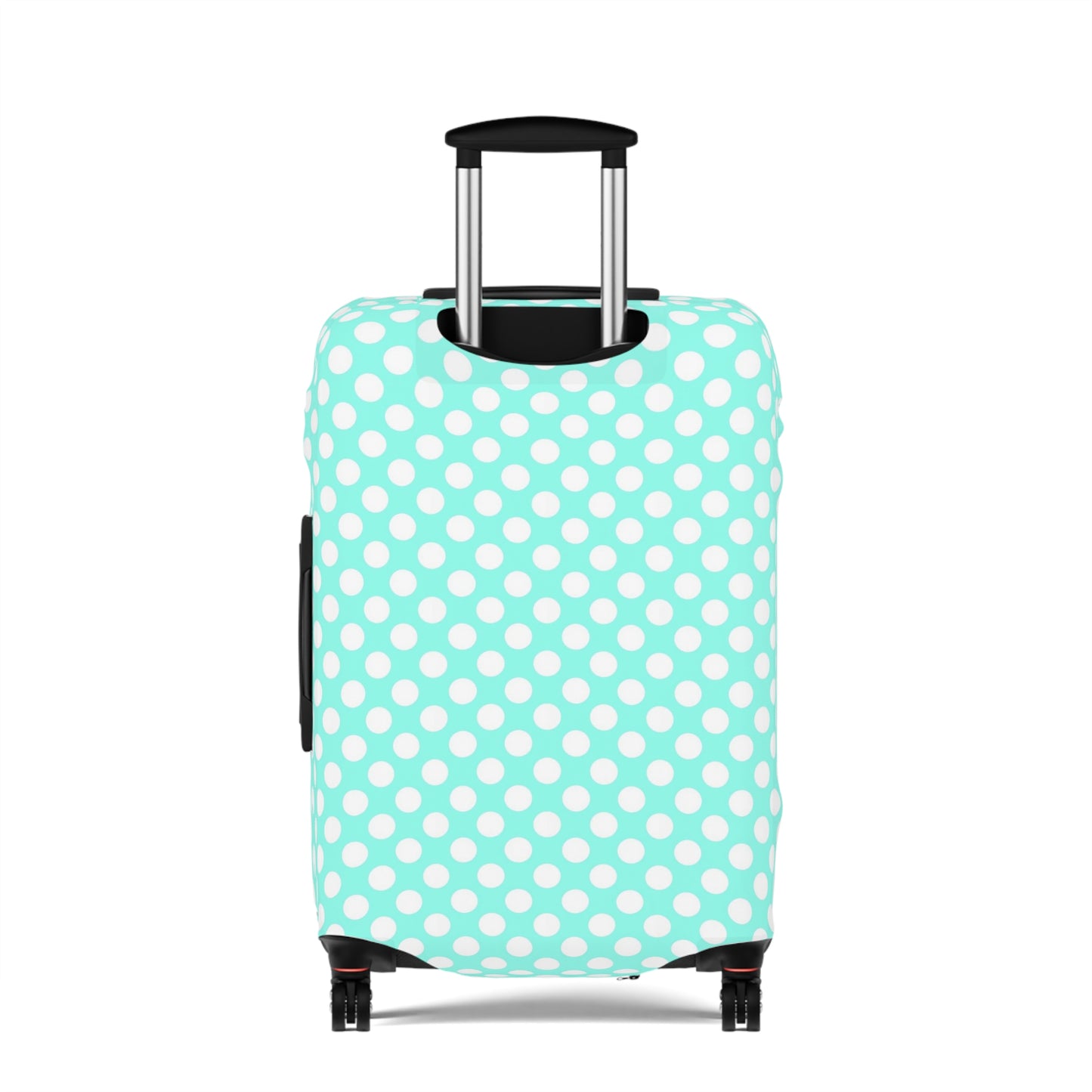 Aqua Polka Dot Luggage Cover - Pastel Polka Dot Suitcase Cover