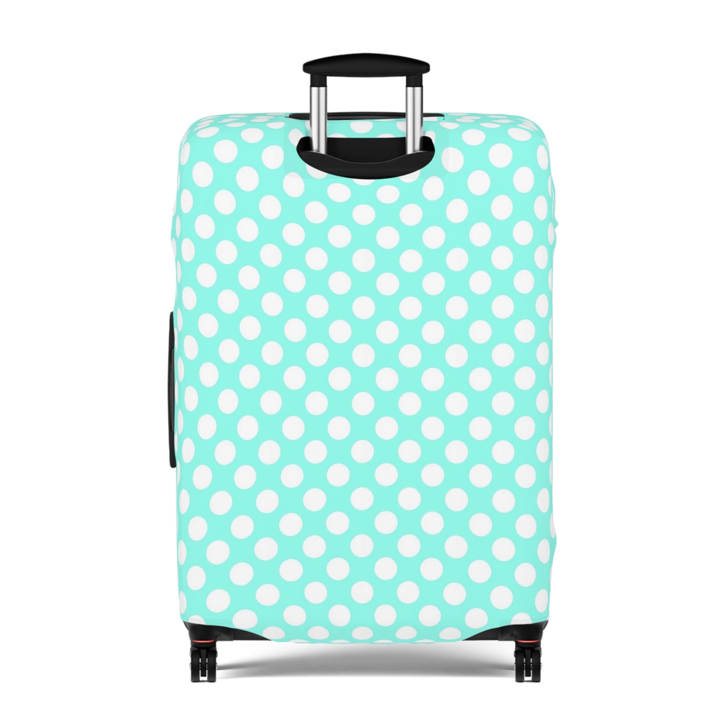 Aqua Polka Dot Luggage Cover - Pastel Polka Dot Suitcase Cover