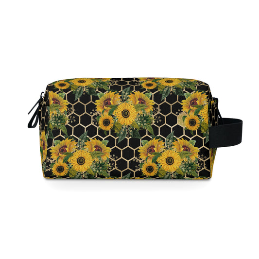 Sunflower Toiletry Bag | Cheerful & Durable Organizer | Water-Resistant for Travel, Camping, College