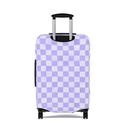 Pastel Checkers Luggage Cover - Checkers Suitcase Cover