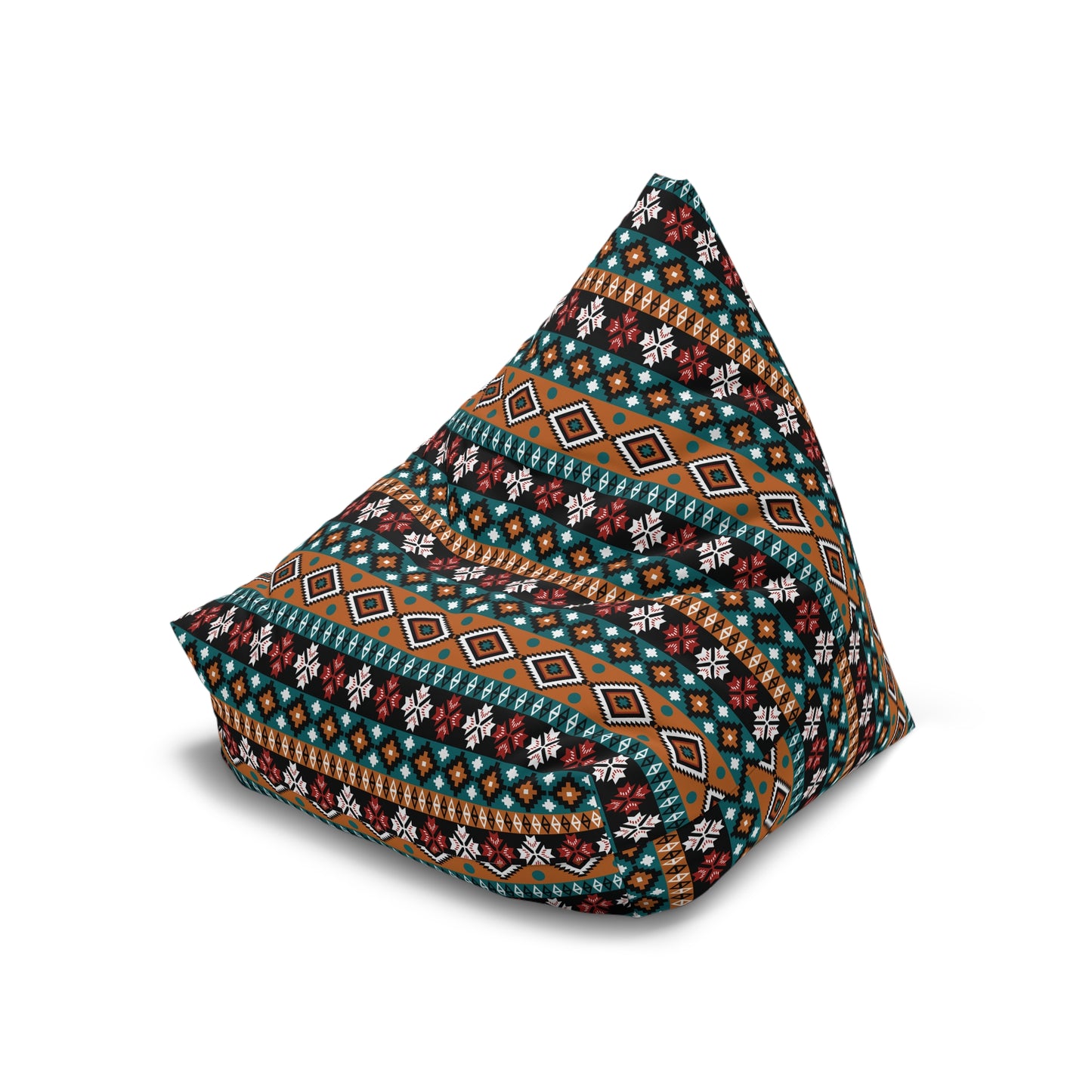 Aztec Bean Bag Chair Cover - Durable Polyester, Locking Zipper, 2 Sizes