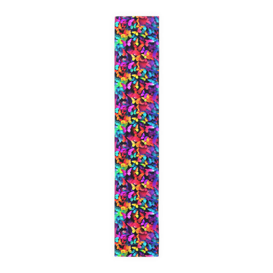 Butterfly Table Runner - Vibrant Patterns, Cotton Twill or Polyester - Perfect for Home Decor & Unique Gifts