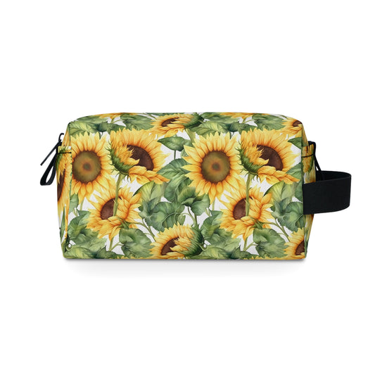 Sunflower Toiletry Bag | Cheerful & Durable Organizer | Water-Resistant for Travel, Camping, College