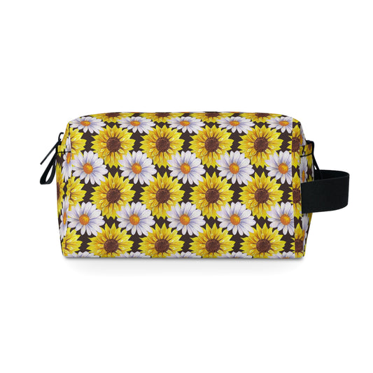 Sunflower Toiletry Bag | Cheerful & Durable Organizer | Water-Resistant for Travel, Camping, College