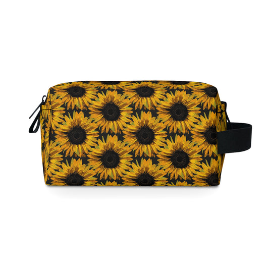 Sunflower Toiletry Bag | Cheerful & Durable Organizer | Water-Resistant for Travel, Camping, College